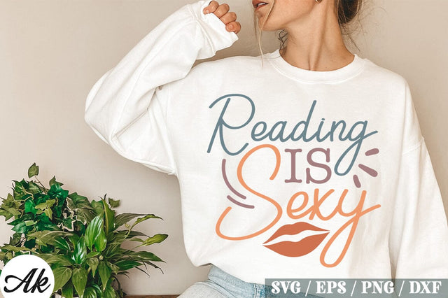 Reading Is Sexy Retro Design SVG akazaddesign 