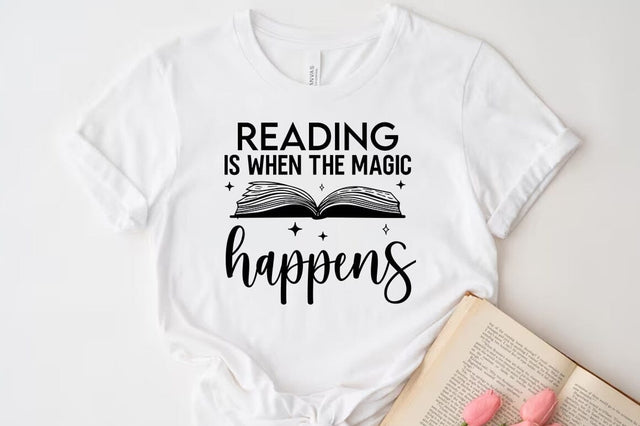 Reading is when the magic happens SVG SVG FiveStarCrafting 