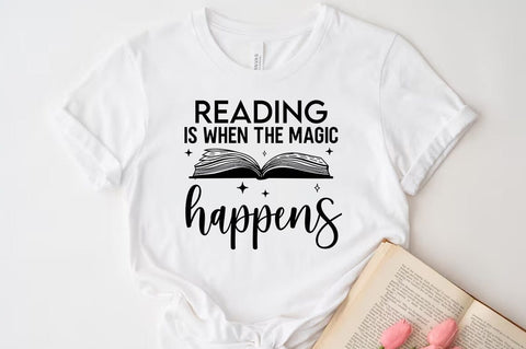 Reading is when the magic happens SVG SVG FiveStarCrafting 