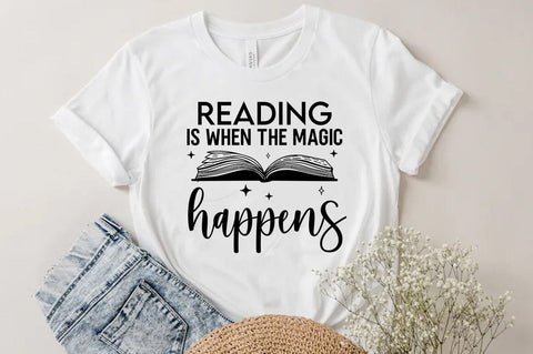 Reading is when the magic happens SVG SVG FiveStarCrafting 