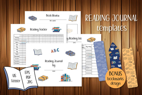 Reading Journal for Kids| Print Template PDF & Vector Sublimation AnnaViolet_store 