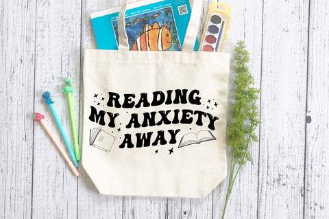 Reading my anxiety away svg Design SVG Regulrcrative 