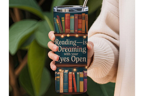 Reading Nook 20oz Tumbler Wrap Sublimation DesignSVG 