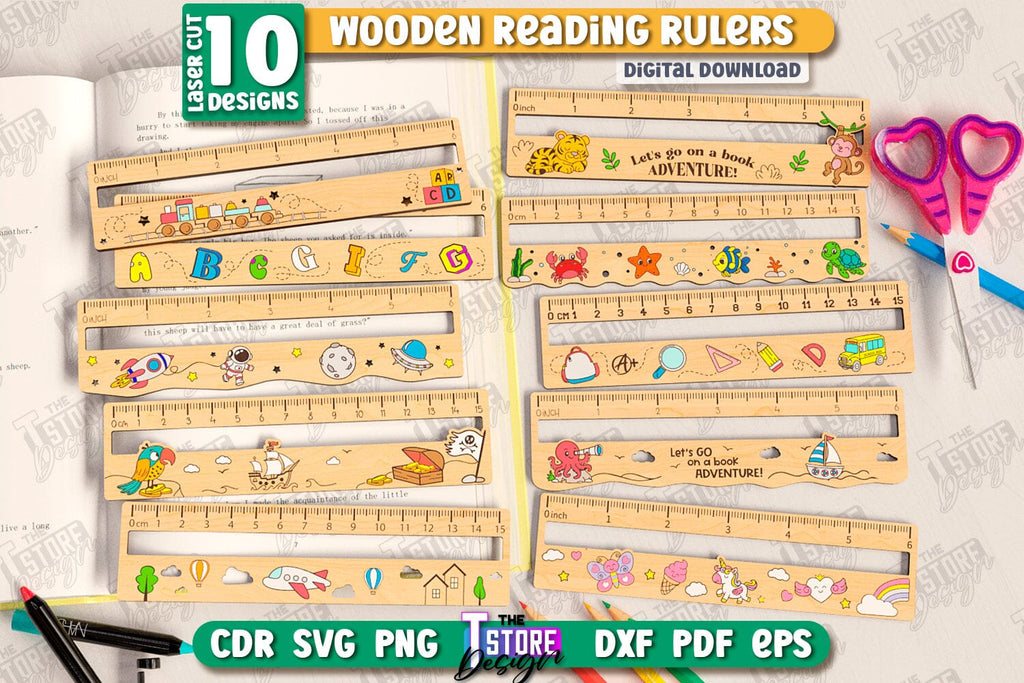Reading Rulers Laser Cut Bundle | Easier Reading | School Supplies ...