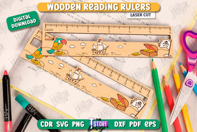 Reading Rulers Laser Cut | Easier Reading | School Supplies | Laser-Engraved | Reading Line Guides | CNC File SVG The T Store Design 