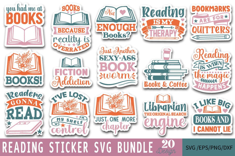 Reading Svg Bundle SVG Angelina750 