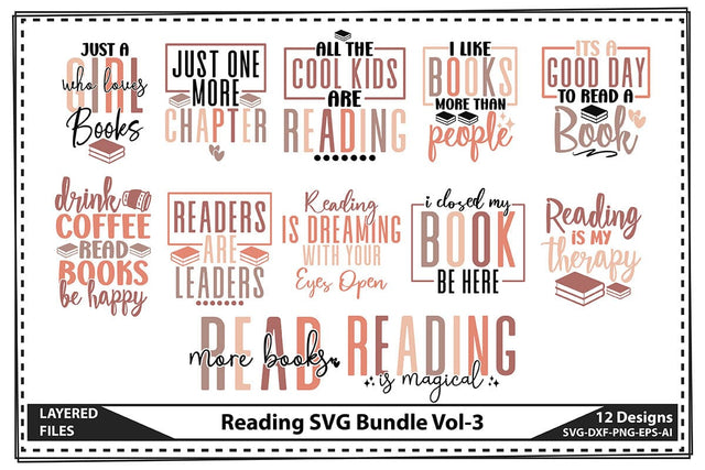 Reading SVG Bundle Vol-3 SVG shah alam 