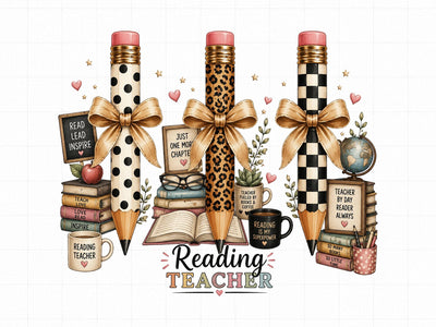 Reading Teacher Clipart PNG Pencil Bow SVG artprintfile 