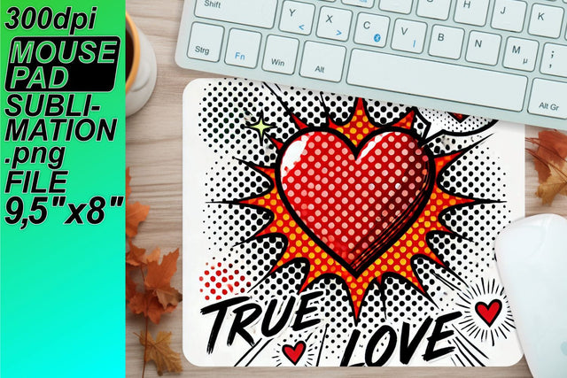 ready for any project! , High-resolution mouse pad designs, 3D Heart Sublimation HoodArtCraft 