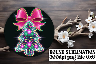 ready for custom keychain sublimation! , Trendy circle PNGs, Neon Xmas Sublimation afrosvg 