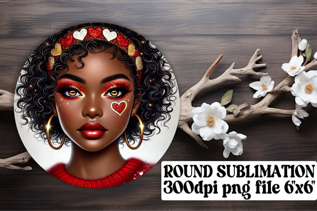 ready for keychain sublimation! , Creative circle designs, Love Girl Sublimation afrosvg 