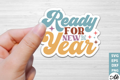 Ready for new year Stickers Design SVG akazaddesign 
