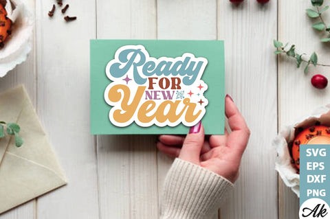 Ready for new year Stickers Design SVG akazaddesign 