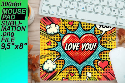 ready for sublimation! , Gorgeous designs for mouse desks, 3D Heart Sublimation HoodArtCraft 