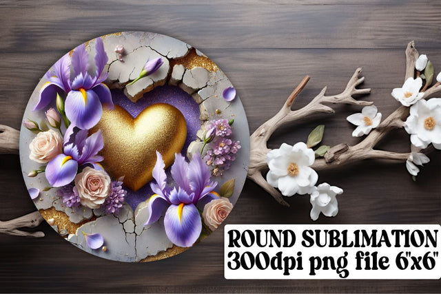 ready for sublimation on keychains! , Unique circle designs, 3D Heart Sublimation afrosvg 