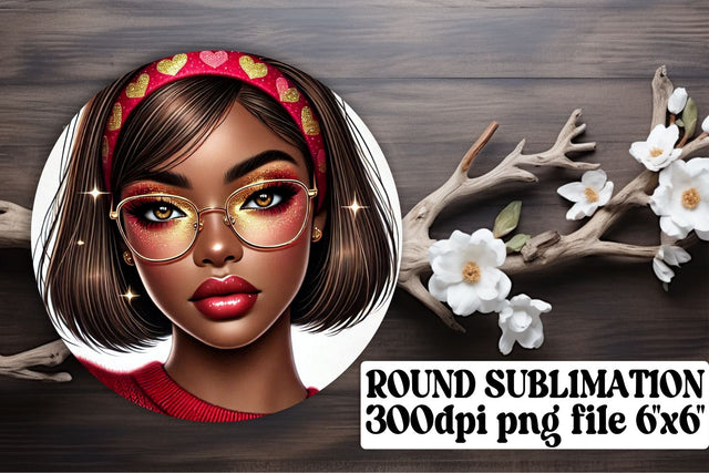 ready for sublimation on keychains! , Unique circle designs, Love Girl Sublimation afrosvg 