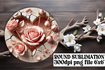 ready for unique keychain designs! , High-resolution round PNGs, 3D Heart Sublimation afrosvg 