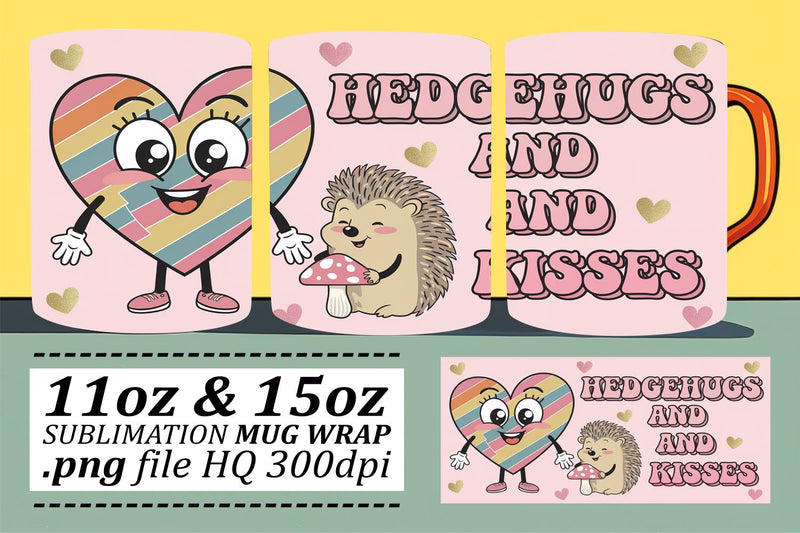 ready for your creative touch! , High-quality mug wraps, Valentines Sublimation afrosvg 