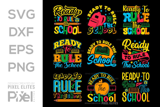 Ready To Rule The School SVG Hello School Kids Welcome To School Back To School Quote Design SVG ETC Craft 