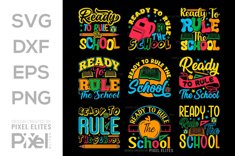 Ready To Rule The School SVG Hello School Kids Welcome To School Back To School Quote Design SVG ETC Craft 