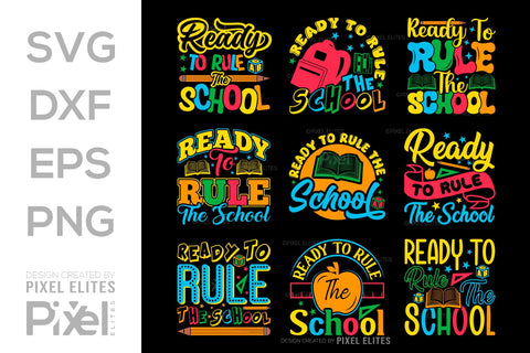 Ready To Rule The School SVG Hello School Kids Welcome To School Back To School Quote Design SVG ETC Craft 