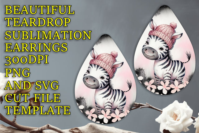 ready-to-use sublimation PNG, Creative earring design, Animals Sublimation HoodArtCraft 