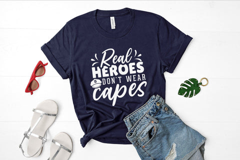 Real Heroes Don't Wear Caps, Police SVG SVG CraftLabSVG 