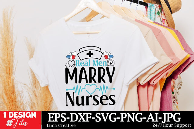 Real Men Marry Nurses SVG Cut File, Nurse Sublimation, Nurse T-shirt Design ,Nurse SVG Clip Art , Nurse Sublimation quotes , Nurse Retro T-shirt Design SVG Insomnia Std 