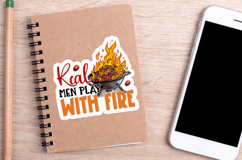 Real men play with Sticker Design Sublimation Regulrcrative 