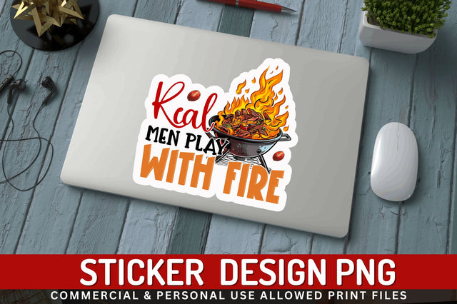 Real men play with Sticker Design Sublimation Regulrcrative 