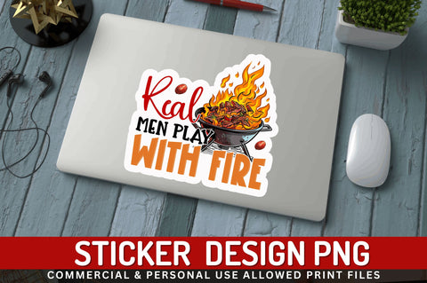 Real men play with Sticker Design Sublimation Regulrcrative 