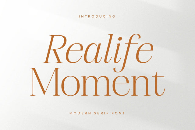 Realife Moment - Modern Serif Font Font Letterena Studios 
