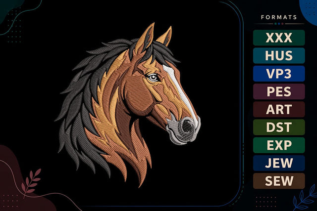 Realistic Bay Horse Embroidery Design Embroidery/Applique DESIGNS sg embroidery 