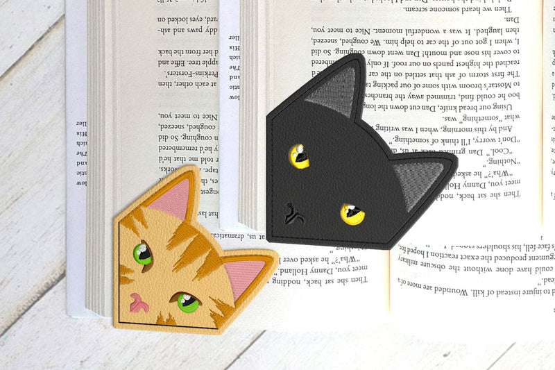 Realistic Cat Face Corner Bookmark ITH Applique Embroidery Embroidery/Applique DESIGNS Risa Rocks It 