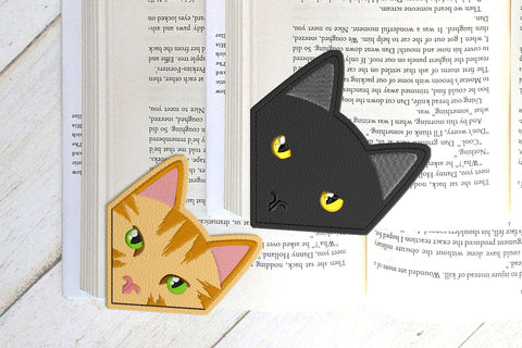Realistic Cat Face Corner Bookmark ITH Applique Embroidery Embroidery/Applique DESIGNS Risa Rocks It 