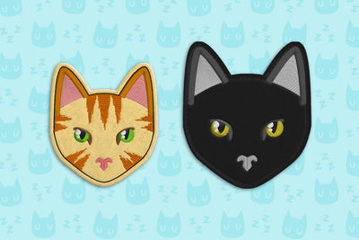 Realistic Cat Face ITH Feltie Applique Embroidery Embroidery/Applique DESIGNS Risa Rocks It 