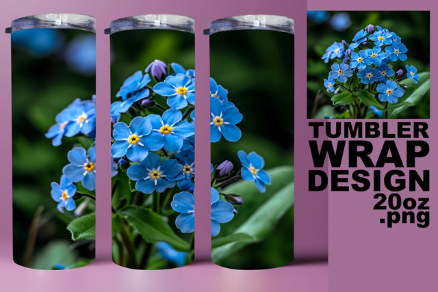 Realistic Flower Garden Tumbler Design - Summer Sublimation afrosvg 