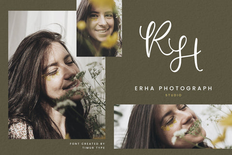 Realistic Harvest - Handwritten Script Font Font Timur type 