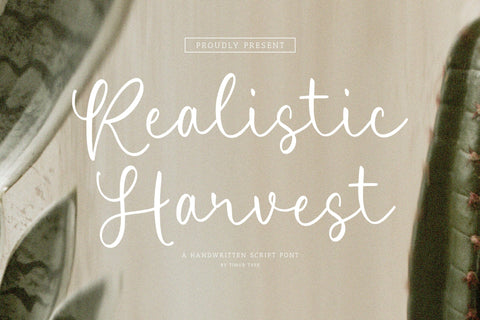 Realistic Harvest - Handwritten Script Font Font Timur type 