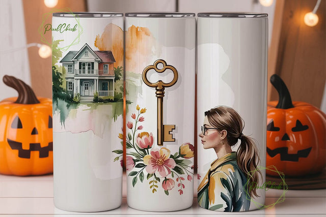 Realtor Tumbler Wrap Design Sublimation PixelChick 