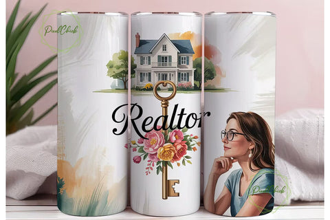 Realtor Tumbler Wrap Design Sublimation PixelChick 