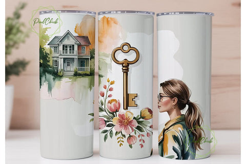 Realtor Tumbler Wrap Design Sublimation PixelChick 