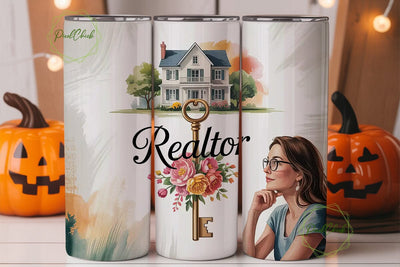 Realtor Tumbler Wrap Design Sublimation PixelChick 