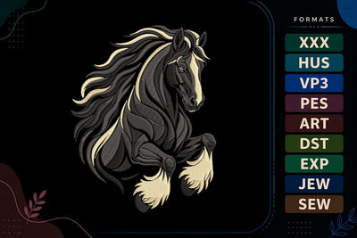 Rearing Horse Animals Embroidery Design Embroidery/Applique DESIGNS sg embroidery 