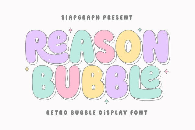 Reason Bubble - Retro Bubble Font Font Masyafi Studio 