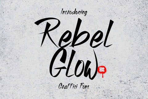 Rebel Glow - A Thin Graffiti Font Font Mozzatype 