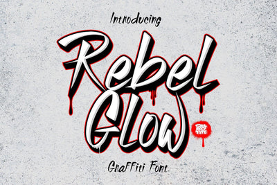 Rebel Glow - A Thin Graffiti Font Font Mozzatype 