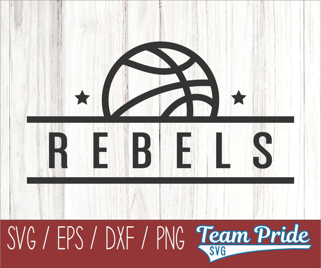 Rebels Basketball SVG Digital Download Printable - SVG, EPS, DXF, PNG 2 SVG Team Pride SVG 