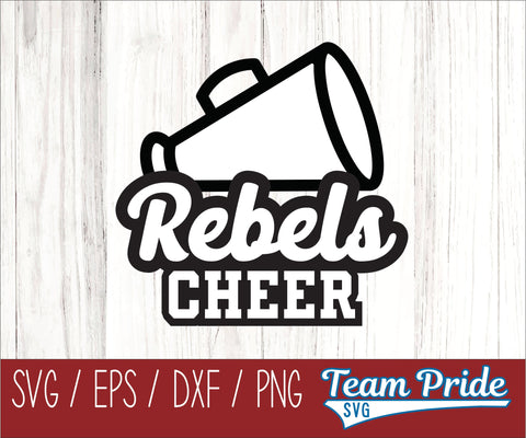 Rebels Cheer SVG Printable Digital Download SVG, EPS, DXF, PNG 3 SVG Team Pride SVG 