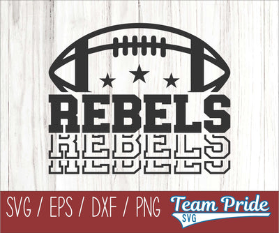 Rebels Football SVG Digital Download Printable - SVG, EPS, DXF, PNG 4 SVG Team Pride SVG 